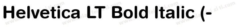 Helvetica LT Bold ltalic (字体转换